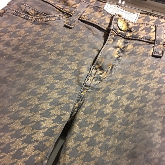 Current Elliott Black & Gold Houndstooth Jeans 28 - Picture 6 of 6